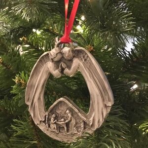 Angel of Refuge Nativity Metal Ornament